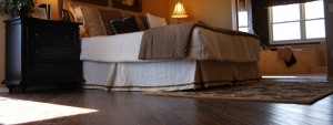 Luxury Bedroom with Hardwood Flooring