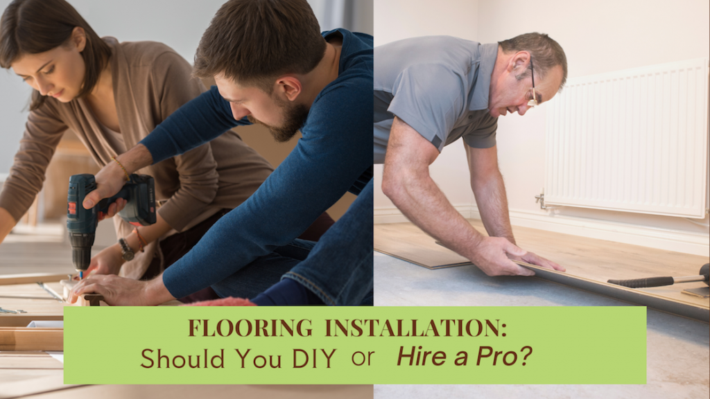 Professional flooring installer versus a couple installing their own flooring.