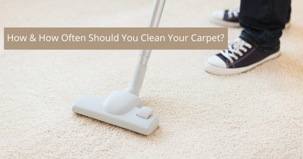 Carpeted floor with someone vacuuming